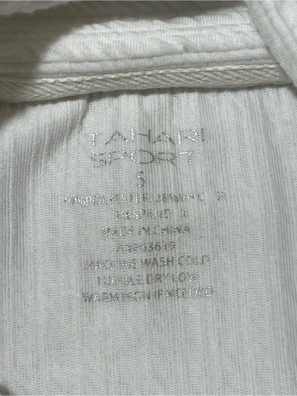 Tahari Sport Off White Ivory Ribbed Cowl Neck Bell Sleeve Sweater S⁠